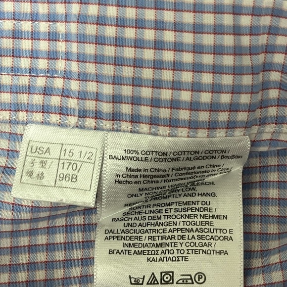 Brooks Brothers Men’s Non-Iron Supima Cotton Shirt 15.5 34 – Multicolor Gingham - Picture 7 of 11
